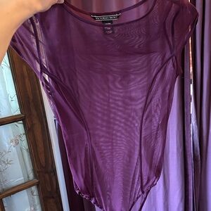 Victoria's Secret Sheer Purple Bodysuit